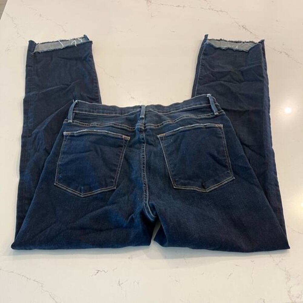 Frame Denim Le High Straight Raw Stagger Jeans In Cabana Size 29 - Picture 5 of 11